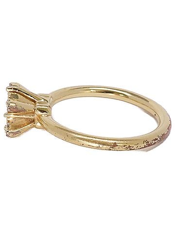 Céline CELINE Triomphe Solitaire Sparkle Ring, Gold Color, Women's (view 2)