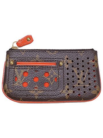 Louis Vuitton LOUIS VUITTON M95222 Pochette Clé Perfo Monogram Canvas Key Case Wallet/Coin Brown Men's (view 1)
