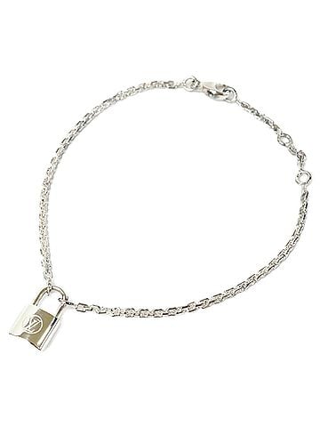 Louis Vuitton LOUIS VUITTON Ag925 Lockit Chain Bracelet, Silver, Women's (view 1)
