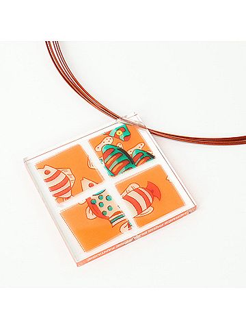 Hermès HERMES Hermes Lisine Square Top Choker Red Women's (view 1)