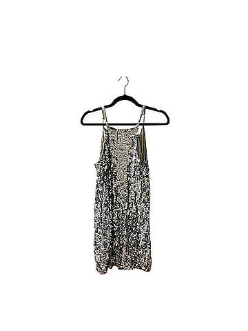 Walter Baker Silver Sequin Mini Dress Cocktail Dress (view 2)
