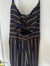 Lottie Moss Stripes Black Orange White Jumpsuit Size M - photo 3