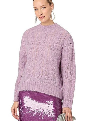 Astr Violetta Wool Pullover Sweater (view 1)
