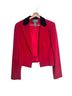 Ralph Lauren 71% Wool 19% Polyamide 9% Polyester 4% Elastic 100% Acetate 100% Cotton Red Black Blazer Size 14 - photo 5
