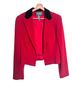 Ralph Lauren 71% Wool 19% Polyamide 9% Polyester 4% Elastic 100% Acetate 100% Cotton Red Black Blazer Size 14 - photo 9