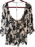 Free People Floral Multi Color Blouse Size L - photo 1