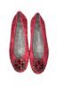 Stuart Weitzman 100% Suede Solid Red Flats Size 8 - photo 1