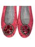 Stuart Weitzman 100% Suede Solid Red Flats Size 8 - photo 5