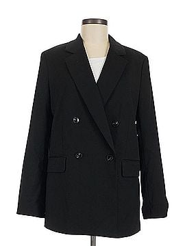 H&M Classic Black Double-Breasted BOYFRIEND BLAZER Jacket (view 1)