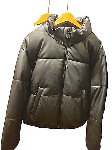 Aqua Faux Leather Jacket (view 1)