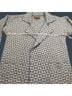 Oleana 100% Alpaca Graphic Solid Blue White Coat Size M - photo 6