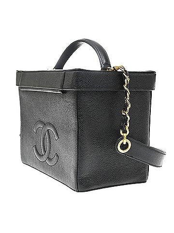 Fendi Vintage Vanity Case Zucca Canvas Black Leather Toiletry Case Accessory (view 2)