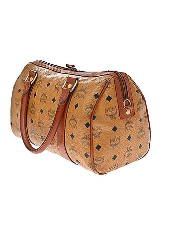 MCM Visetos Leather Brown Leather Handbag (view 2)