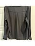 Calvin Klein Solid Black Long Sleeve Blouse Size L - photo 4
