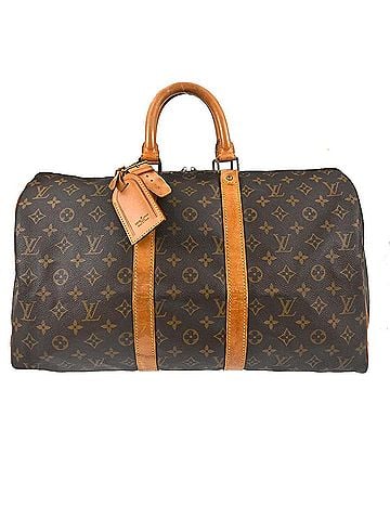 Louis Vuitton Keepall Monogram Canvas Brown Canvas Travel Bag Bag (view 1)