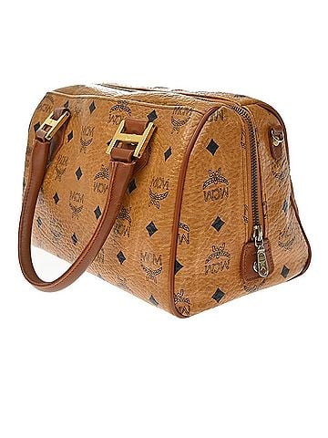 MCM Visetos Logogramme Leather Brown Leather Handbag (view 2)