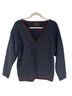 Oleana 100% Wool Floral Blue Green Wool Pullover Sweater Size S - photo 1