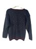 Oleana 100% Wool Floral Blue Green Wool Pullover Sweater Size S - photo 2