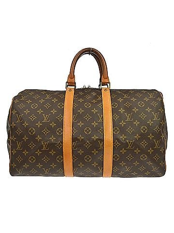 Louis Vuitton Keepall Monogram Canvas Brown Canvas Travel Bag Bag (view 1)