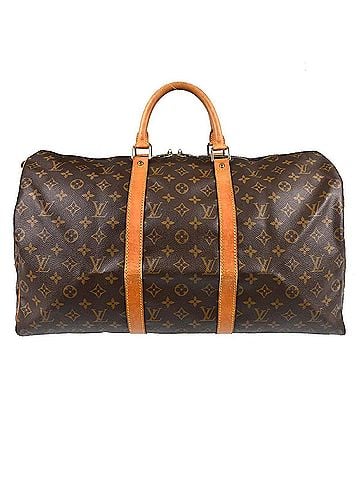 Louis Vuitton Keepall Monogram Canvas Brown Canvas Travel Bag Bag (view 1)