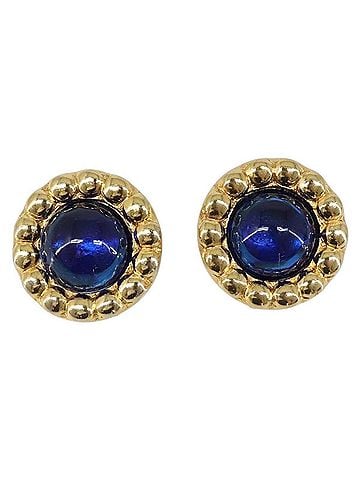 Chanel Vintage Round Clip-On Metal Gold Metal Earrings Jewelry (view 1)