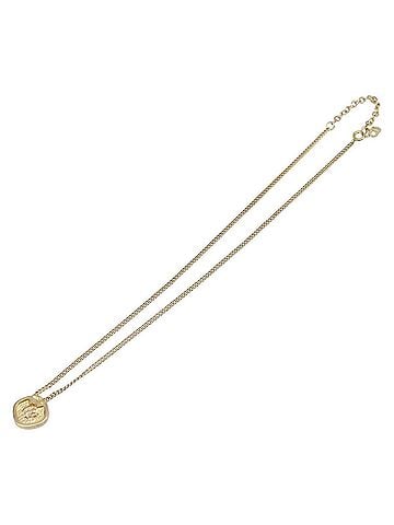 Dior Cd Cube Charms Pendant Metal With Crystals Gold Metal Necklace Jewelry (view 2)