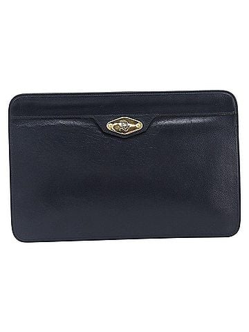 Dior Homme Logo Clutch Leather Navy Leather Clutche &amp; Pouche Bag (view 1)
