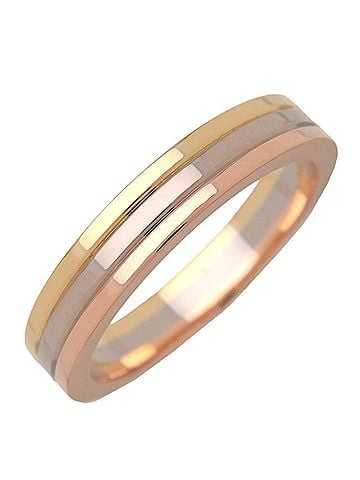 Cartier Vendome Louis Wedding Band 18K Tricolor Gold Multicolour Yellow_Gold Ring Jewelry (view 1)