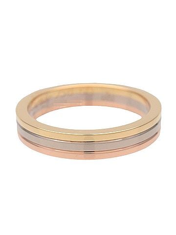 Cartier Vendome Louis Wedding Band 18K Tricolor Gold Multicolour Yellow_Gold Ring Jewelry (view 2)