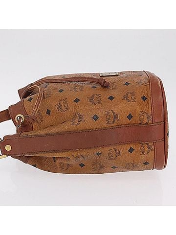 MCM Drawstring Leather Brown Leather Shoulder Bag Bag (view 2)