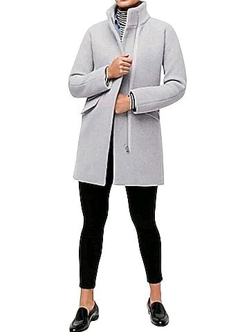 J.Crew Cocoon Italian Stadium-Cloth Wool Coat (view 2)