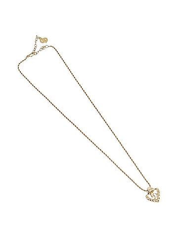 Dior Vintage Cd Heart Pendant Metal Gold Metal Necklace Jewelry (view 2)