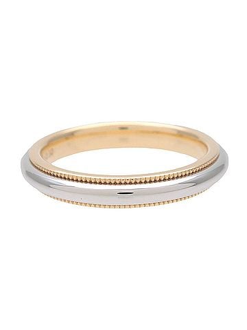 Tiffany & Co. Classic Milgrain Band Platinum With 18K Yellow Gold Yellow Yellow_Gold Ring Jewelry (view 2)