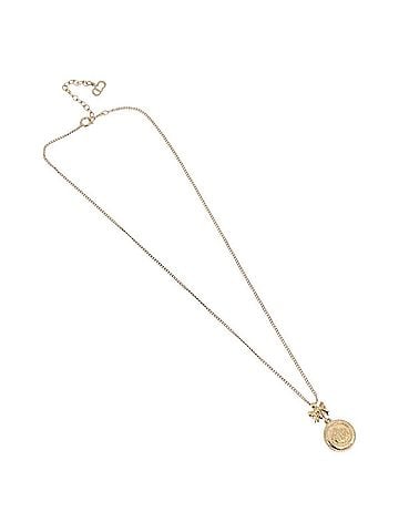 Dior Round Logo Pendant Metal With Crystal Gold Metal Necklace Jewelry (view 1)