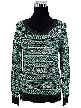 American Eagle Outfitters 2012 NWT AE Fair Isle Knit Crew Neck Mint Green &amp; Gray Sweater Cozy Retro Cottagecore Y2K Indie Pullover Sweater (view 2)
