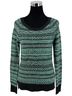 American Eagle Outfitters 2012 NWT AE Fair Isle Knit Crew Neck Mint Green &amp; Gray Sweater Cozy Retro Cottagecore Y2K Indie Pullover Sweater - photo 2
