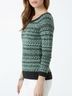 American Eagle Outfitters 2012 NWT AE Fair Isle Knit Crew Neck Mint Green &amp; Gray Sweater Cozy Retro Cottagecore Y2K Indie Pullover Sweater - photo 5