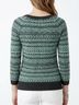 American Eagle Outfitters 2012 NWT AE Fair Isle Knit Crew Neck Mint Green &amp; Gray Sweater Cozy Retro Cottagecore Y2K Indie Pullover Sweater - photo 7