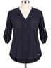 Calvin Klein Black Blue Blouse Size XL - photo 1