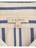 Z Supply Stripes Ivory Blue Button-Down Shirt Size L - photo 4