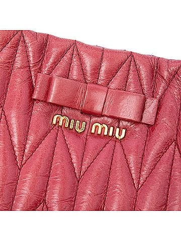 Miu Miu Medium Matelasse Vitello Shine Double Handle Tote (view 2)