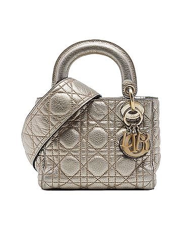 Dior Mini Metallic Calfskin Cannage Supple Lady Dior (view 1)