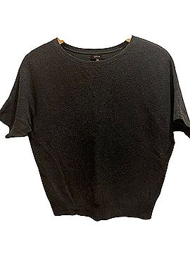 Quince lightweight cotton cashmere link-stitch dolman sleeve Pullover Sweater (view 1)