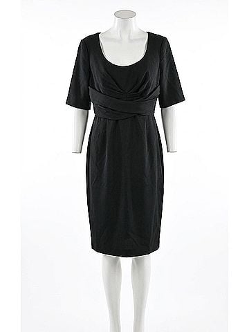 Donna Ricco Women's Sheath Dress With Empire Waist in Black (view 1)