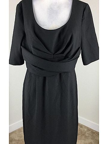 Donna Ricco Women's Sheath Dress With Empire Waist in Black (view 2)