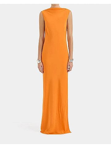 Sir. Isla Cowl Back Gown in Orange (view 2)