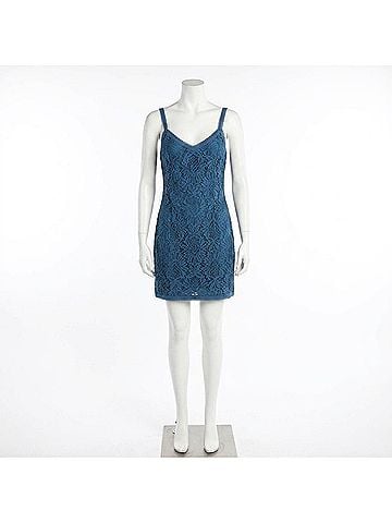 BB Dakota Lace Mini Slip Dress in Blue (view 1)