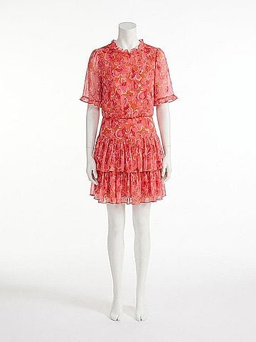 Saloni Ava-D Dress in Traceri Rouge (view 1)