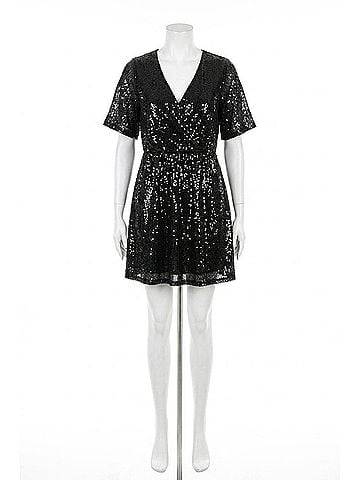 Vero Moda Sequence Cocktail Party Dress in Black (view 1)