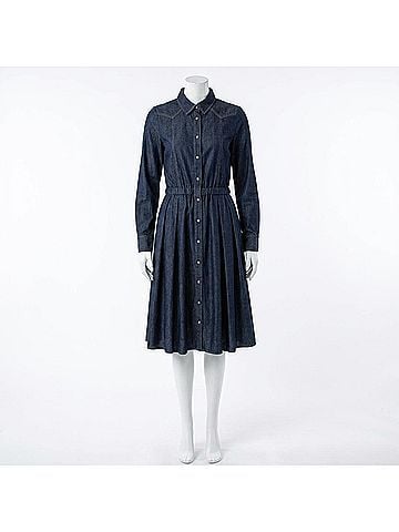 Piazza Sempione Italian Luxury Dress in Blue (view 1)